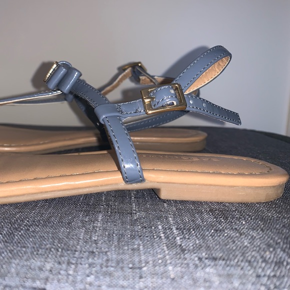 Blue & Tan BCBG Gladiator Strap Flat Sandals - Picture 5 of 5